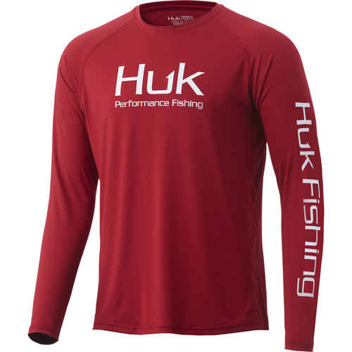 Huk Pursuit Vented Long Sleeve Shirt for Men Scuba